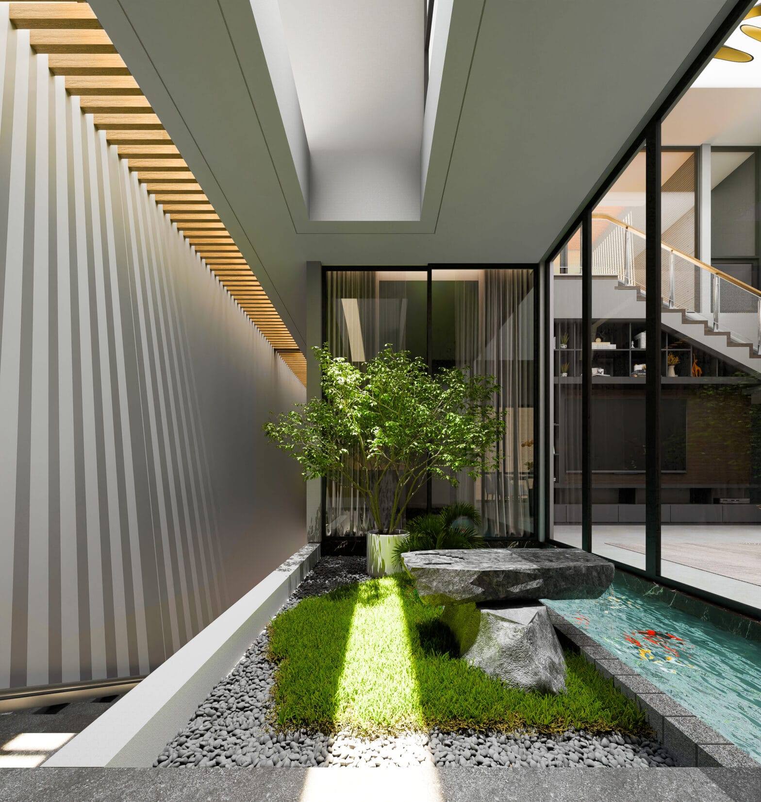 Innercourt di modern house arsitek solo arsitek jakarta arsitek surabaya