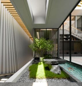 Innercourt di modern house arsitek solo arsitek jakarta arsitek surabaya